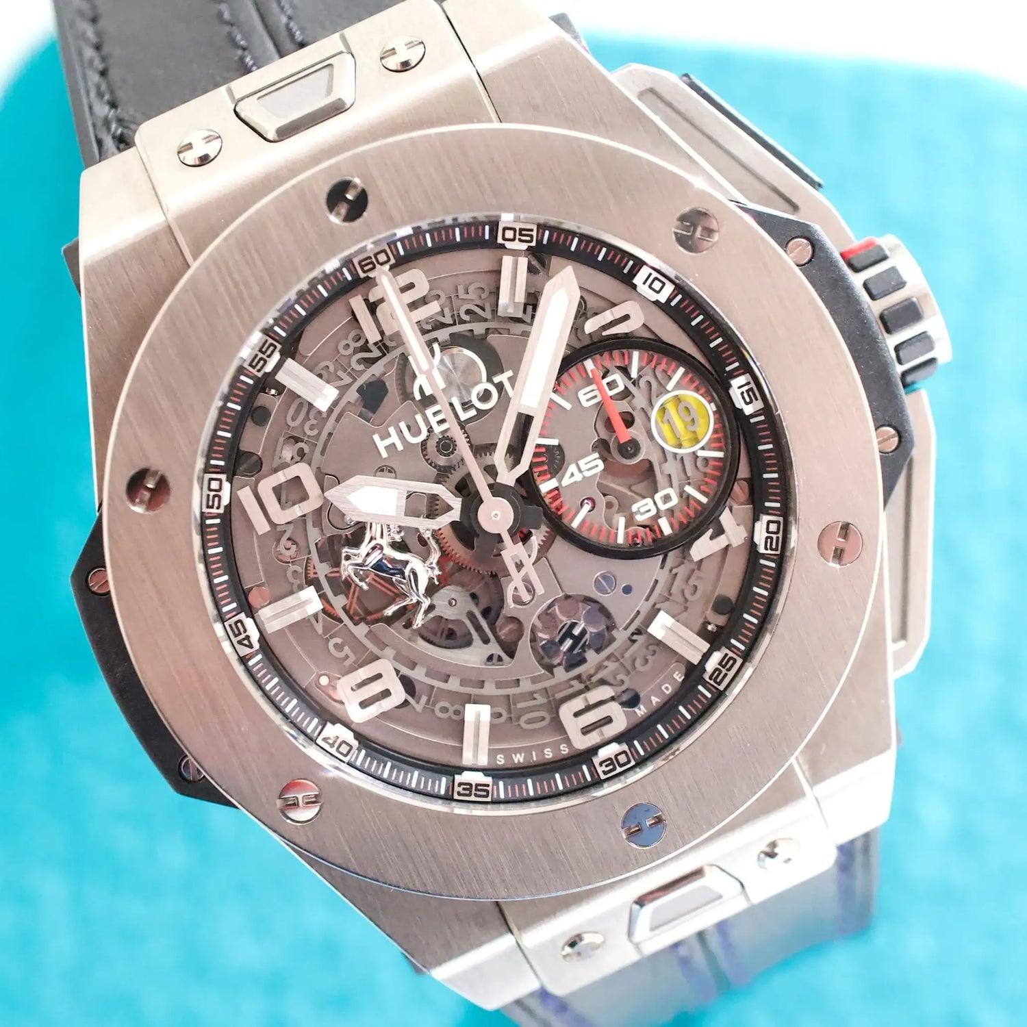 Hublot Big Bang Ferrari 401.NX.0123.VR 45MM Titanium Chronograph Limited to 1000 Box Papers Serviced 2025
