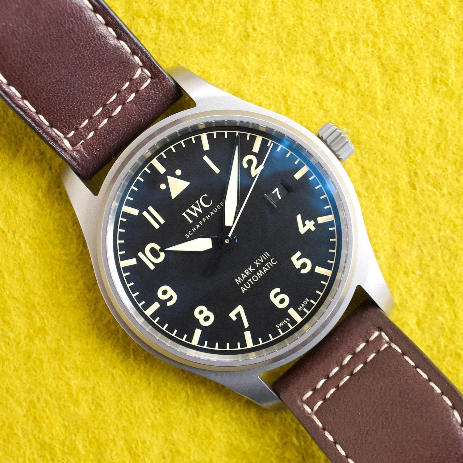 SOLDOUT: IWC Pilot Mark XVIII Heritage IW327006 41MM Titanium 2017 Box and Papers