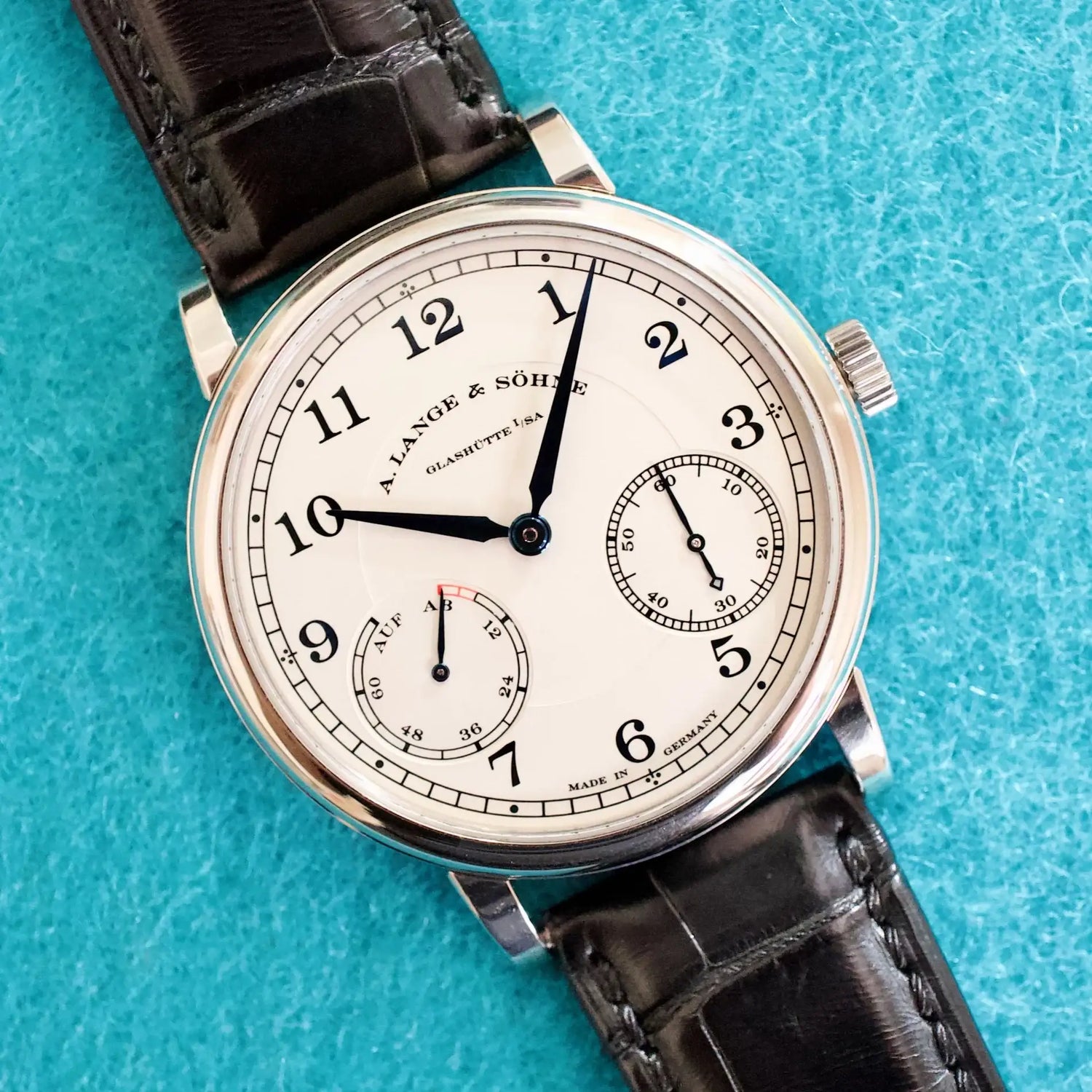 SOLDOUT: A. Lange & Sohne 1815 Up/Down 234.026 Manual Wind 39MM 18k White Gold Box 2022