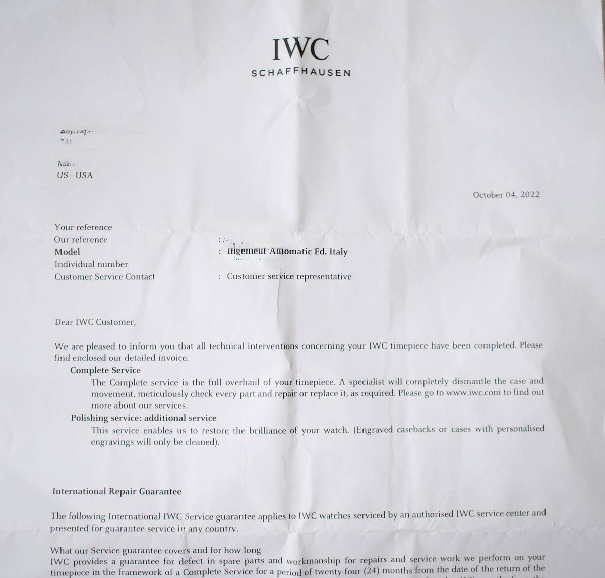 SOLD OUT: IWC Ingenieur 42.5mm TRIBUTE TO ITALY LIMITED 150 SERVICED BY IWC Automatic 3233 - WearingTime Luxury Watches
