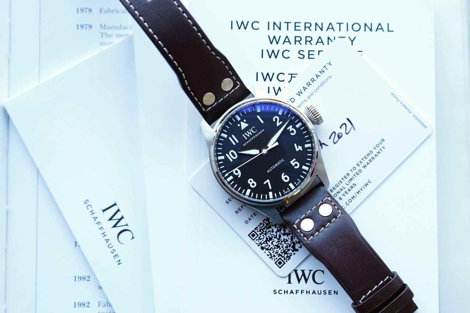 SOLD OUT: IWC Big Pilots Watch 43MM IW329301 2021 Paperwork and Box - WearingTime Luxury Watches