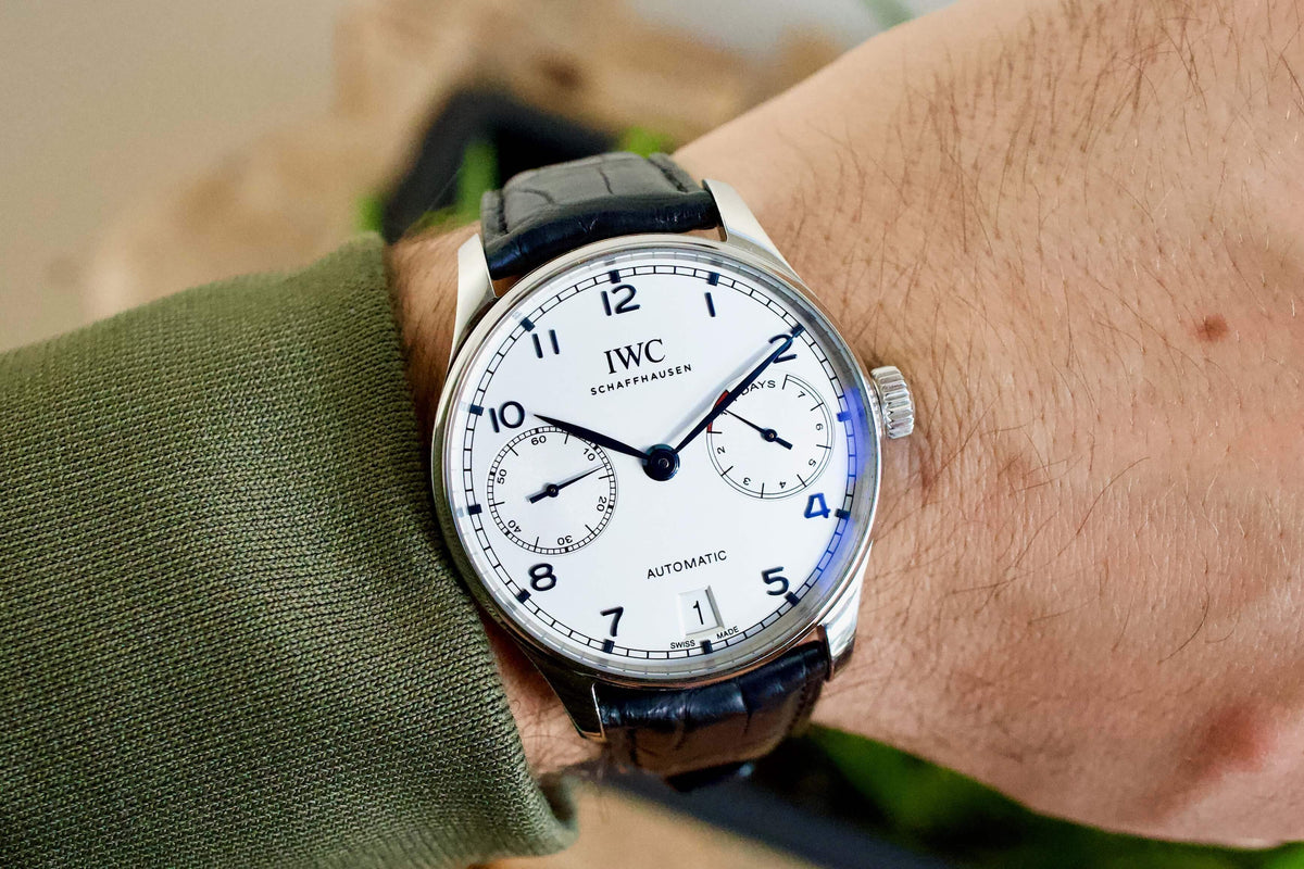 SOLD OUT: IWC Portuguese 7 Day Reserve IW500705 Portugieser 42mm Box Papers 2018 - WearingTime Luxury Watches