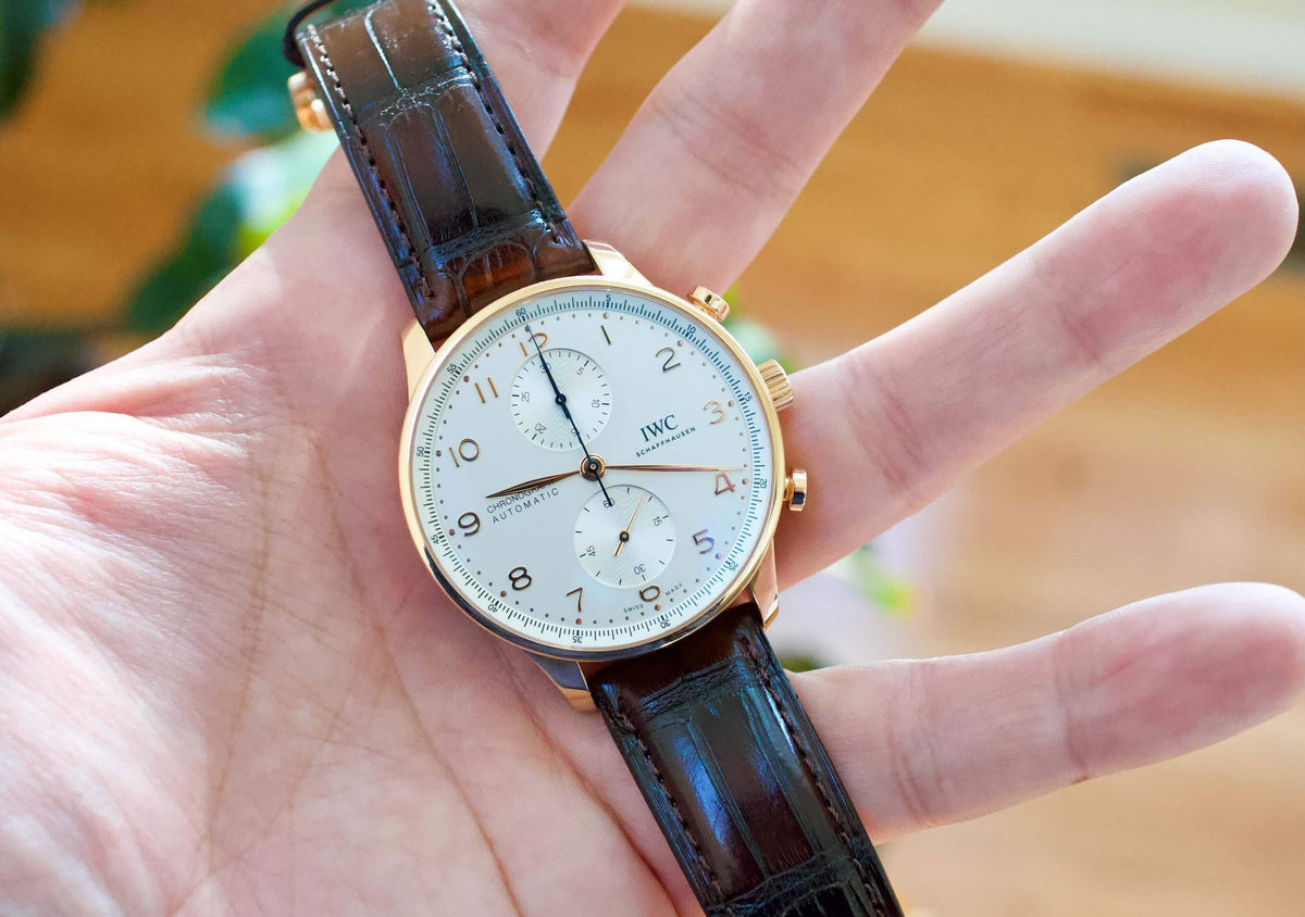 SOLD OUT: IWC Portuguese Chronograph 2022 18K RED GOLD IW371611 Box Papers WARRANTY - WearingTime Luxury Watches