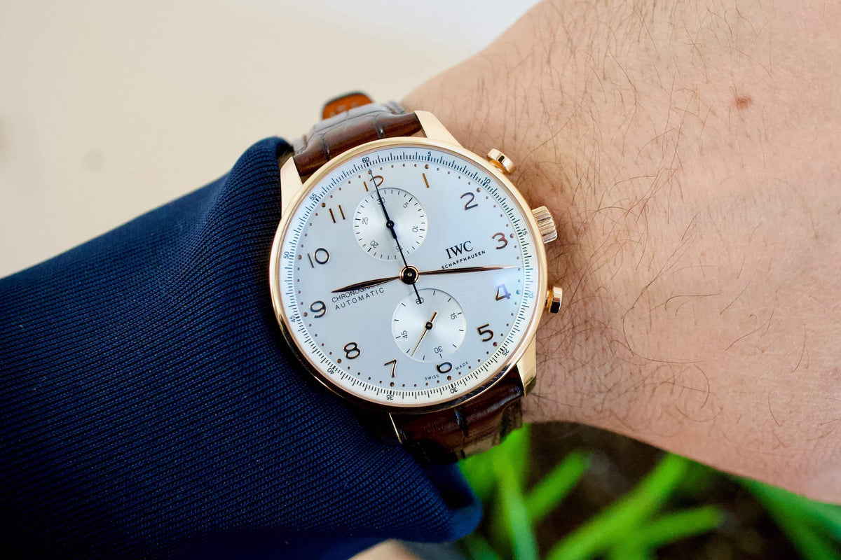 SOLD OUT: IWC Portuguese Chronograph 2022 18K RED GOLD IW371611 Box Papers WARRANTY - WearingTime Luxury Watches