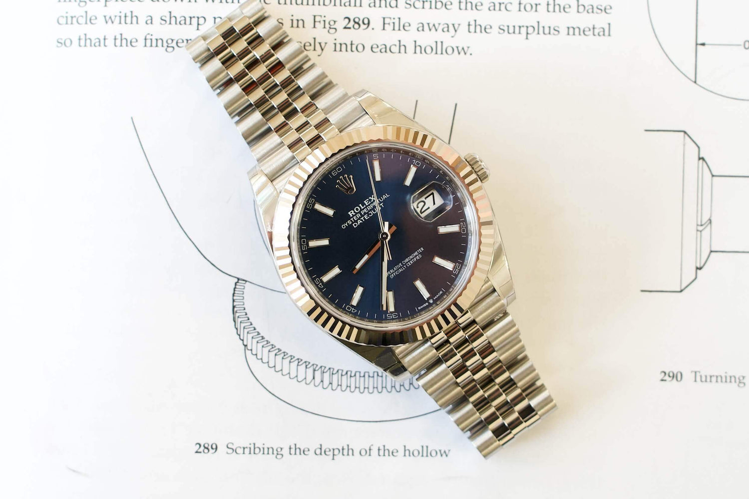SOLDOUT: Rolex Datejust 41 Steel & White Gold 126334 Watch - Blue Dial 2022 Paper NEW - WearingTime Luxury Watches