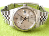SOLDOUT: Rolex Datejust 36MM 16014 Quickset 18K Bezel 1 Year Warranty Factory Rolex Box