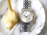 SOLDOUT: Rolex Datejust 36MM 16014 Quickset 18K Bezel 1 Year Warranty Factory Rolex Box