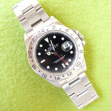 SOLDOUT: Rolex Explorer ii 16570 GMT 1995 40MM Black Dial SERVICED Travel Box and Service Papers