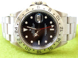 SOLDOUT: Rolex Explorer ii 16570 GMT 1995 40MM Black Dial SERVICED Travel Box and Service Papers