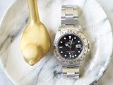 SOLDOUT: Rolex Explorer ii 16570 GMT 1995 40MM Black Dial SERVICED Travel Box and Service Papers
