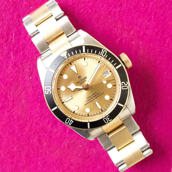 SOLDOUT: Tudor Black Bay S&G 79733N 41MM Champagne Dial Two Tone Gold and Steel Box Papers 2021