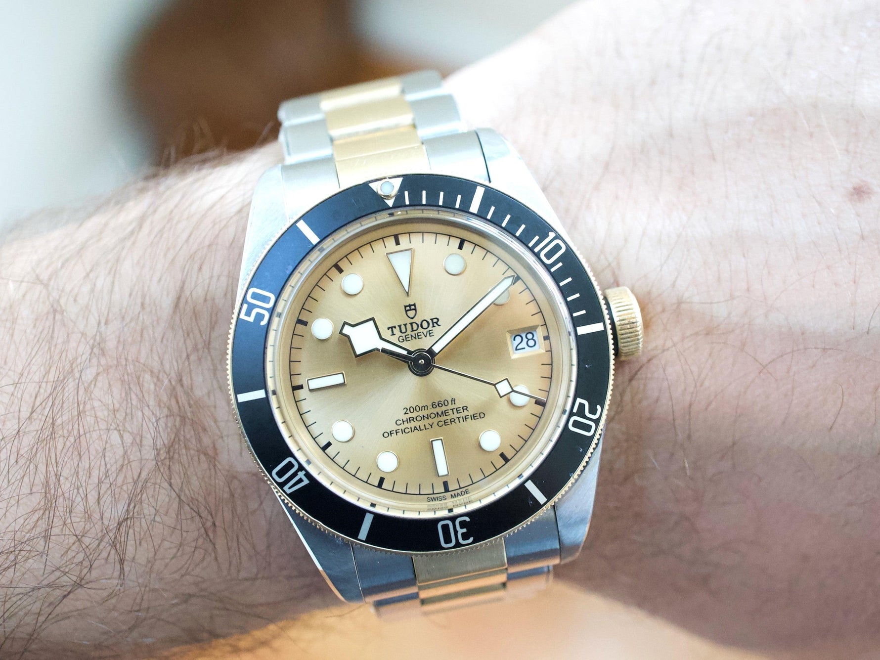 Tudor Black Bay S&G 79733N 41MM Champagne Dial Two Tone Gold and Steel Box Papers 2021 - WearingTime Luxury Watches