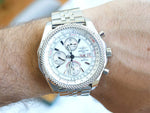 SOLDOUT: Breitling Bentley GT A13362 Chronograph 45MM White Dial Travel Box - WearingTime Luxury Watches