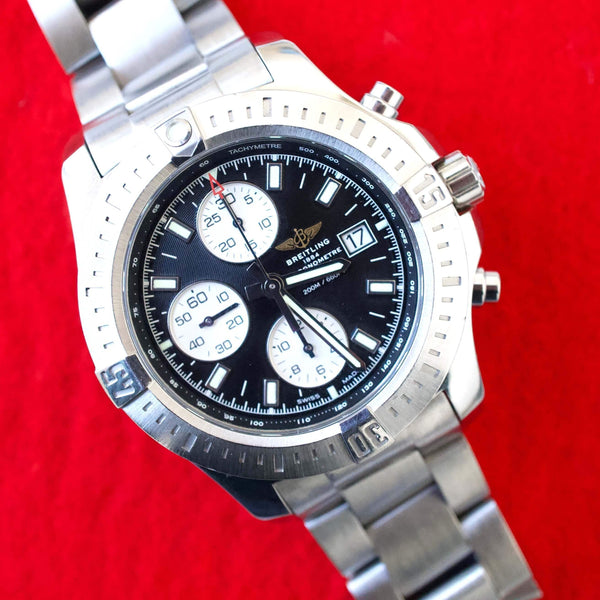 SOLDOUT: Breitling COLT 44MM A13388 Chronograph Black Dial Automatic Factory Breitling Box