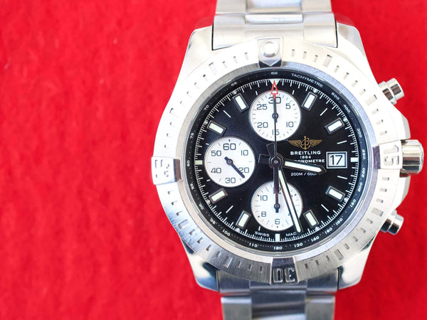 SOLDOUT: Breitling COLT 44MM A13388 Chronograph Black Dial Automatic Factory Breitling Box