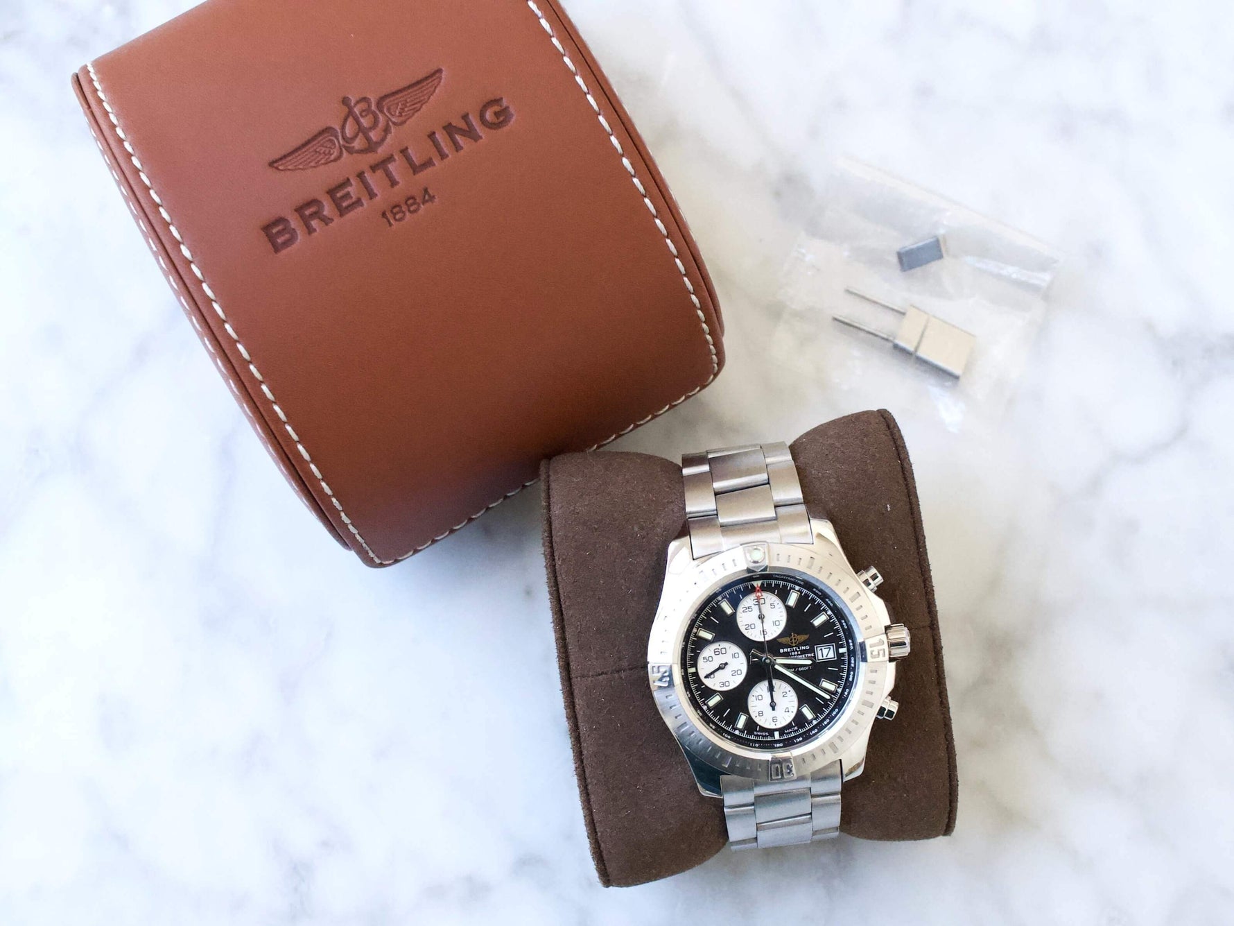 SOLDOUT: Breitling COLT 44MM A13388 Chronograph Black Dial