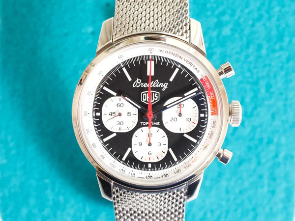 SOLDOUT: Breitling Top Time B01 Deus AB01765A1B1A1 Automatic Chronograph 41MM Box and Tags
