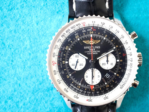 SOLDOUT: Breitling Navitimer GMT Chronograph AB04412 48MM w Factory Breitling Box (Original Retail for $10,4060)