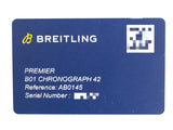 SOLDOUT: Breitling Premier B01 Chronograph AB0145 42MM Green Dial Green Strap Factory Warranty Box Papers 2024