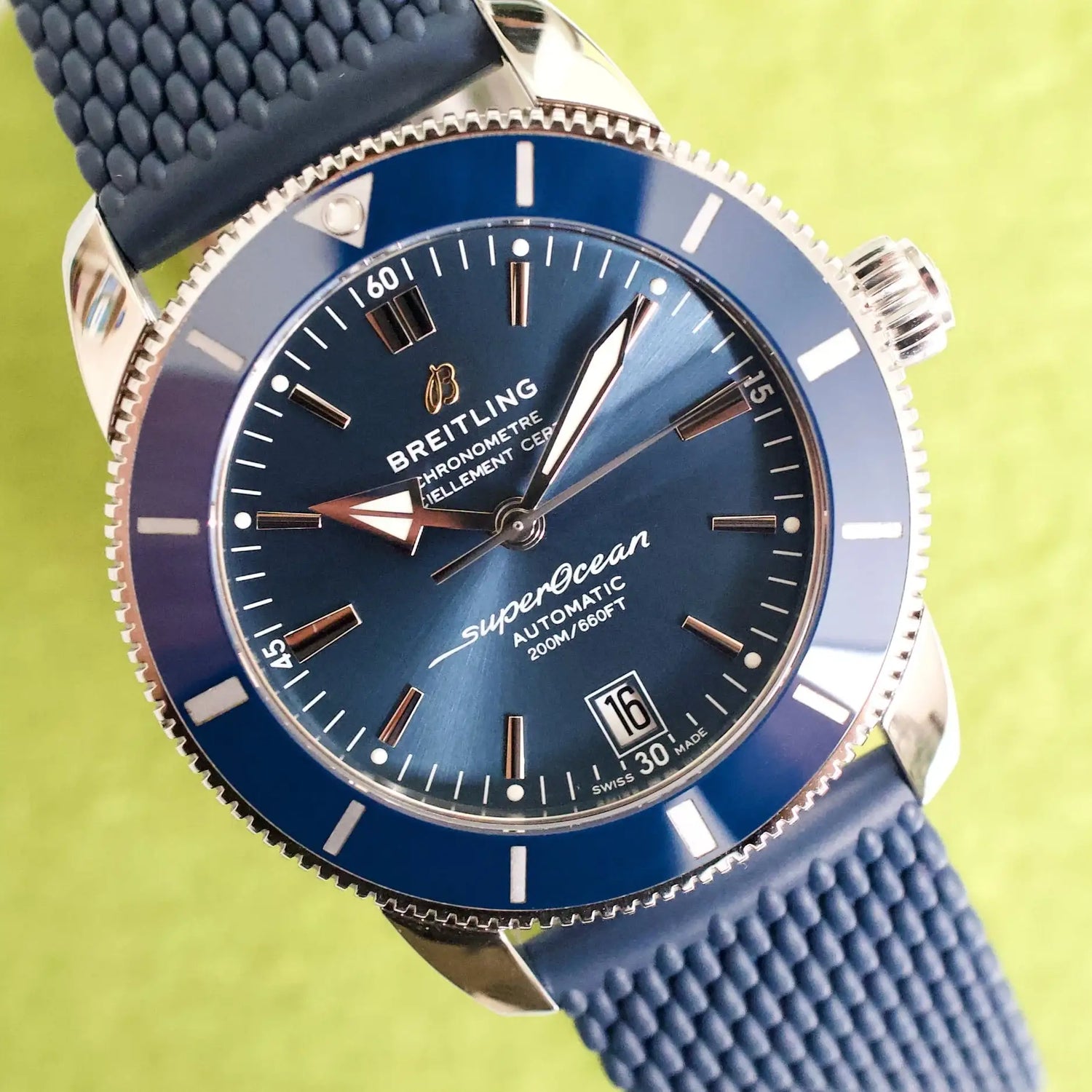 SOLDOUT: Breitling Superocean Heritage II AB2010 42MM Ceramic Bezel Blue Dial Automatic Under Factory Warranty Box Papers 2023