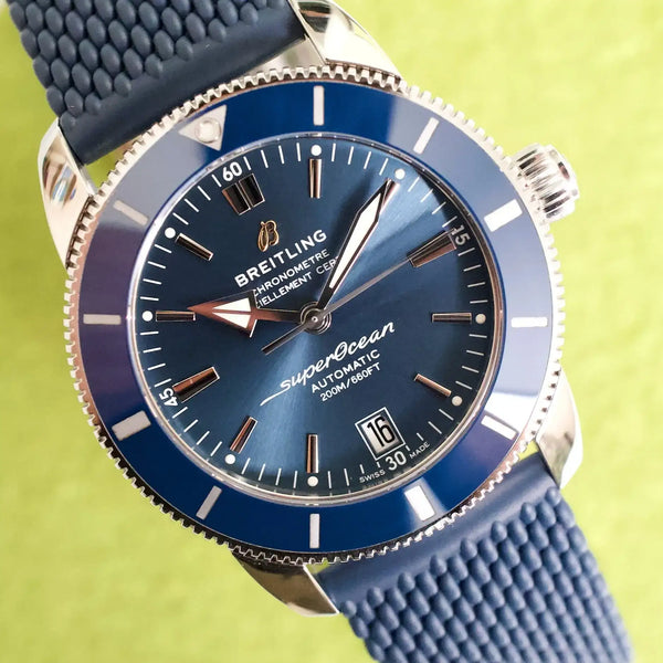 SOLDOUT: Breitling Superocean Heritage II AB2010 42MM Ceramic Bezel Blue Dial Automatic Under Factory Warranty Box Papers 2023