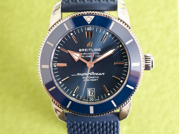 SOLDOUT: Breitling Superocean Heritage II AB2010 42MM Ceramic Bezel Blue Dial Automatic Under Factory Warranty Box Papers 2023