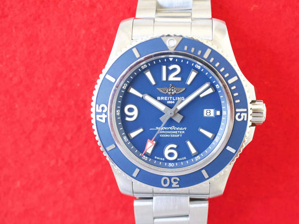 SOLDOUT: Breitling Superocean A17367 44MM Blue Dial Blue Bezel Box Papers 2021