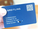 Breitling Superocean A17367 44MM Blue Dial Blue Bezel Box Papers 2021 - WearingTime Luxury Watches