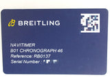 Breitling Navitimer 1 B01 Chronograph RB0137 46MM 18K Rose Gold Silver Dial New Box Papers 2024