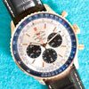 Breitling Navitimer 1 B01 Chronograph RB0137 46MM 18K Rose Gold Silver Dial New Box Papers 2024