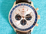 Breitling Navitimer 1 B01 Chronograph RB0137 46MM 18K Rose Gold Silver Dial New Box Papers 2024