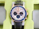 Breitling Navitimer 1 B01 Chronograph RB0137 46MM 18K Rose Gold Silver Dial New Box Papers 2024