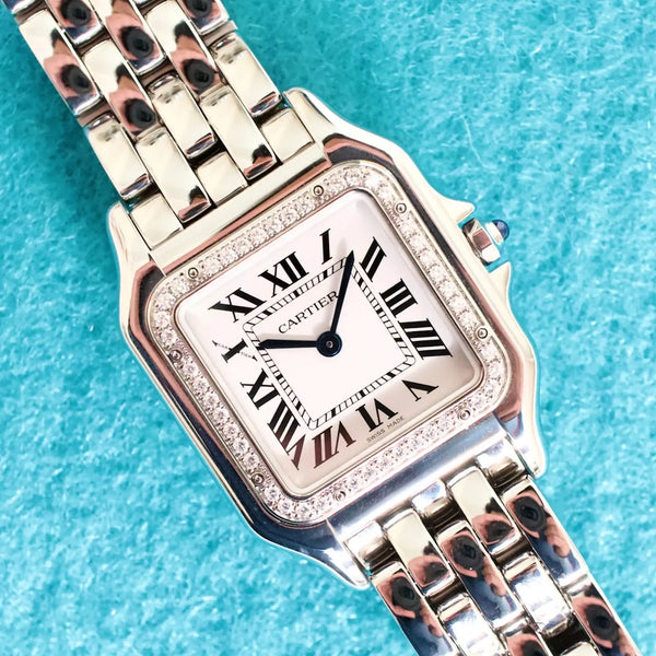 SOLDOUT: Cartier Panthère W4PN0008 Medium 27MM Steel Diamond Bezel Box 2023