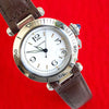 SOLDOUT: Cartier Pasha C W31015M7 35MM White Dial Automatic Box and Service Papers