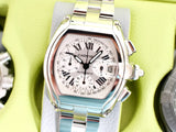 SOLDOUT: Cartier Roadster W62006X6 2618 XL Chronograph Silver Dial Near Mint Automatic 43MM Box
