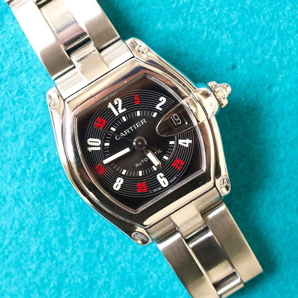 SOLDOUT: Cartier Roadster W62002V3 38x30MM  Vegas Roulette Dial Automatic w/ Factory Cartier Box