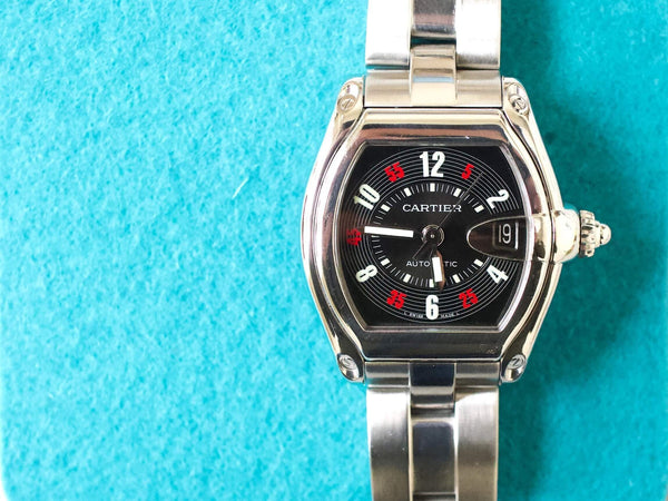 SOLDOUT: Cartier Roadster W62002V3 38x30MM  Vegas Roulette Dial Automatic w/ Factory Cartier Box