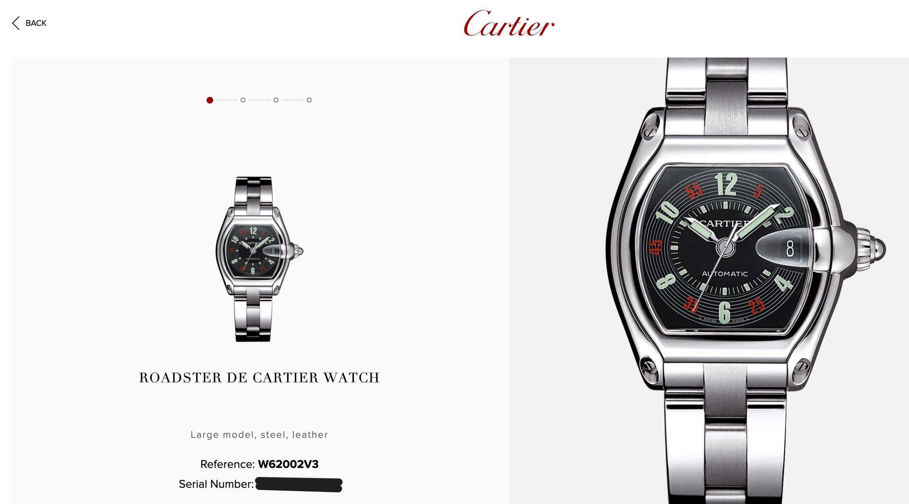 Cartier Roadster W62002V3 38x30MM Vegas Roulette Dial Automatic w/ Factory Cartier Box - WearingTime Luxury Watches