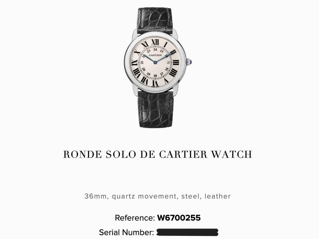Cartier Ronde Solo W6700255 36MM White Dial Quartz Factory Cartier Box - WearingTime Luxury Watches