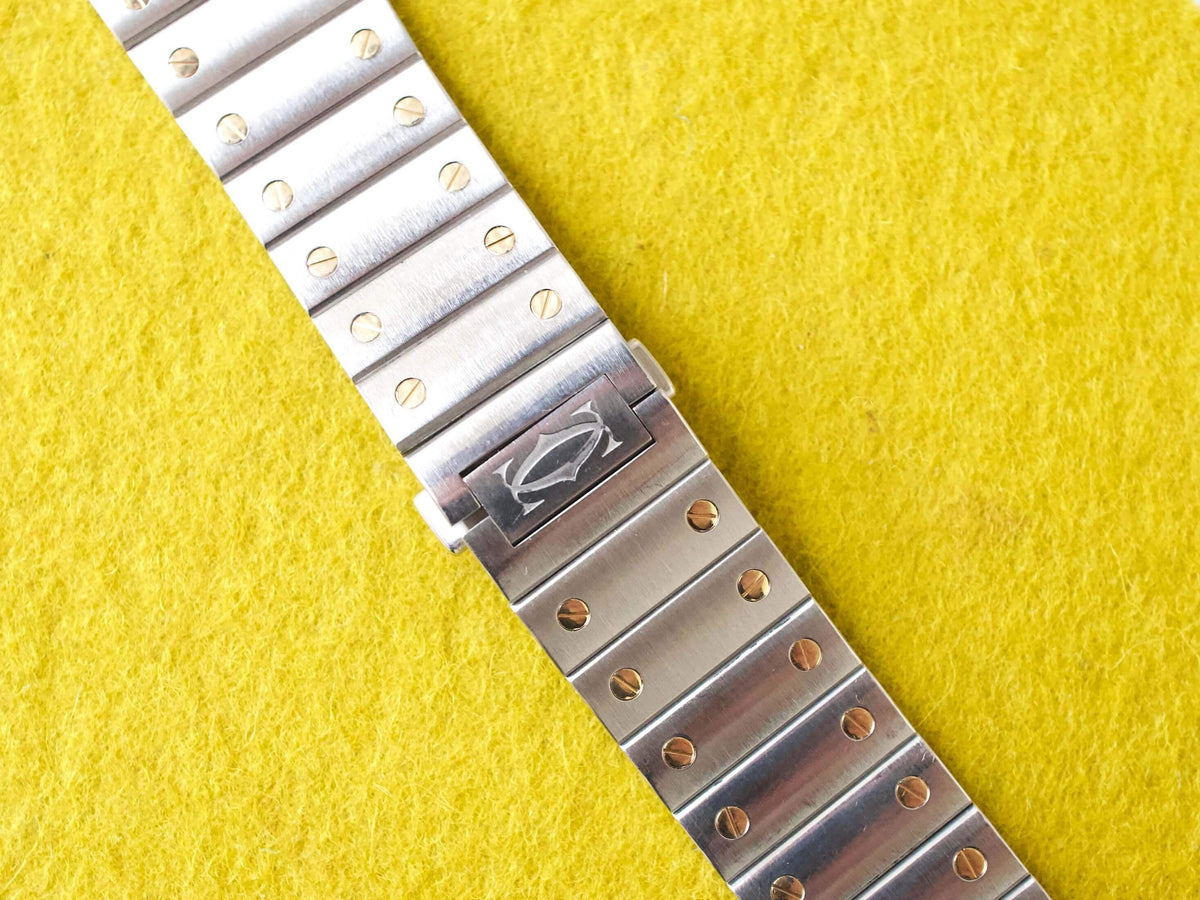 SOLDOUT: Cartier Santos W2SA0006 QuickLink System18K Gold and Steel LARGE Model (Original Retail: $11,600.00) - WearingTime Luxury Watches