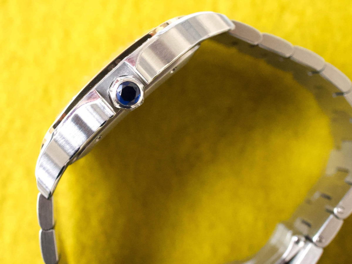 SOLDOUT: Cartier Santos W2SA0006 QuickLink System18K Gold and Steel LARGE Model (Original Retail: $11,600.00) - WearingTime Luxury Watches