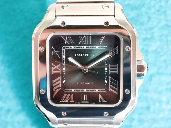 SOLDOUT: Cartier Santos WSSA0062 Automatic Green Dial Large 39.8 x 47.5MM Mint Box Papers 2026