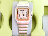 Cartier Santos Galbée W20011C4 LM 29MM Quartz Stainless Steel & 18k Yellow Gold Box Papers 1991