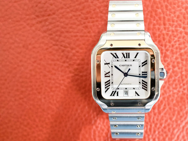 SOLDOUT: Cartier Santos W2SA0009 Large 40MM Two Tone 18K Gold and Steel Box Papers 2022 MINT