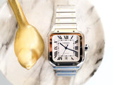 SOLDOUT: Cartier Santos W2SA0009 Large 40MM Two Tone 18K Gold and Steel Box Papers 2022 MINT