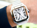 SOLDOUT: Cartier Santos W2SA0009 Large 40MM Two Tone 18K Gold and Steel Box Papers 2022 MINT