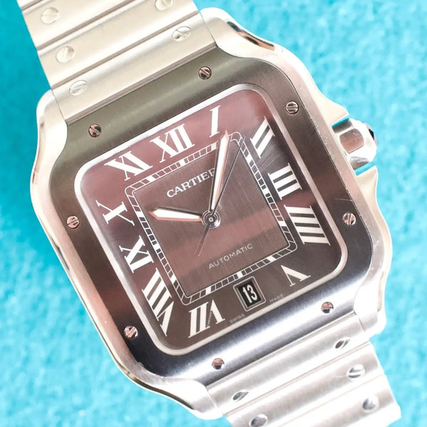 SOLDOUT: Cartier Santos Large WSSA0037 39.8MM Automatic Black ADLC Bezel Factory Warranty Box Papers 2025