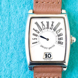 SOLDOUT: Gerald Genta Retro Solo RS0.M.10 Automatic White Dial Jump Hour Factory Bracelet w Factory Box