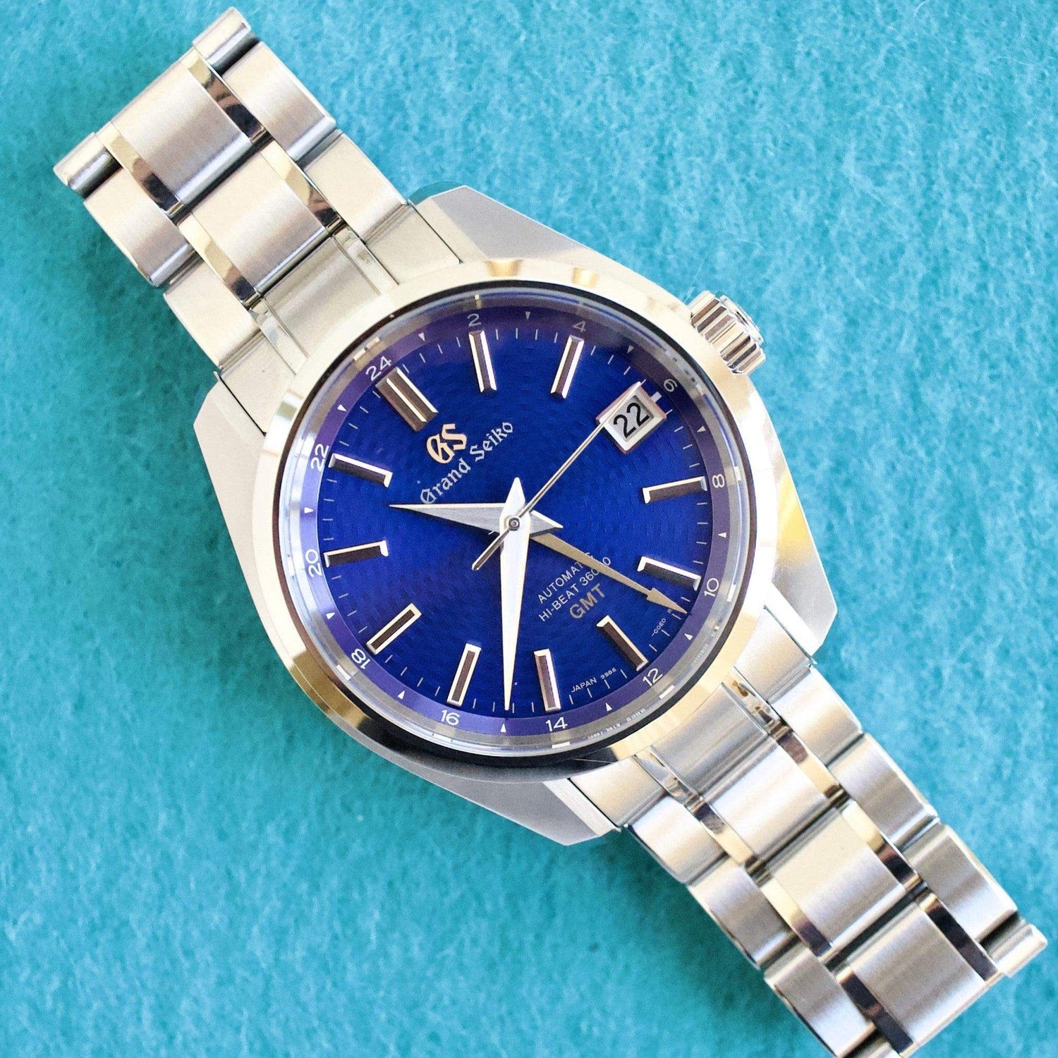 SOLDOUT: Grand Seiko SBGJ261 Heritage Collection 40MM GMT 2023 Box and Papers Blue