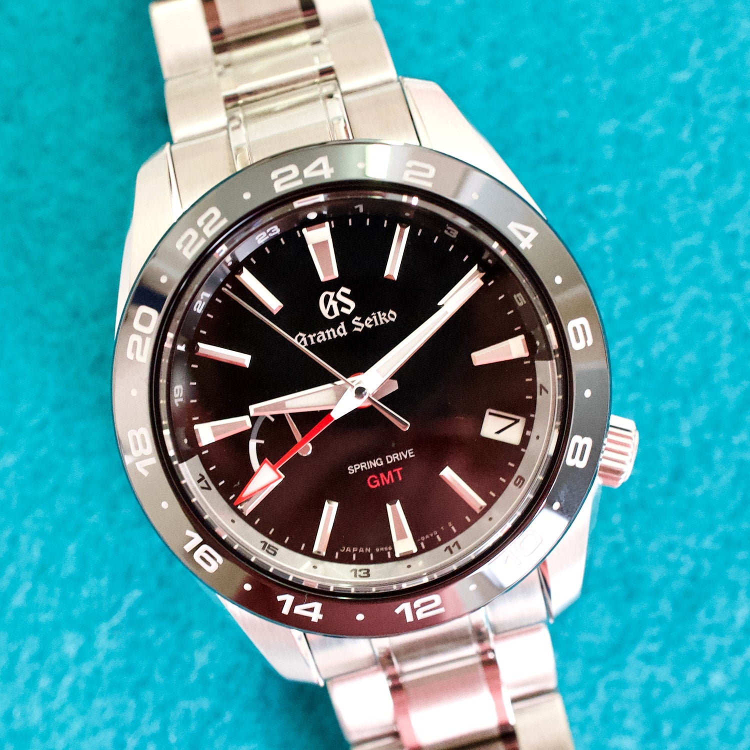 Grand Seiko Sport Collection SBGE201 44MM GMT Black Ceramic Bezel Spring Drive Automatic Box